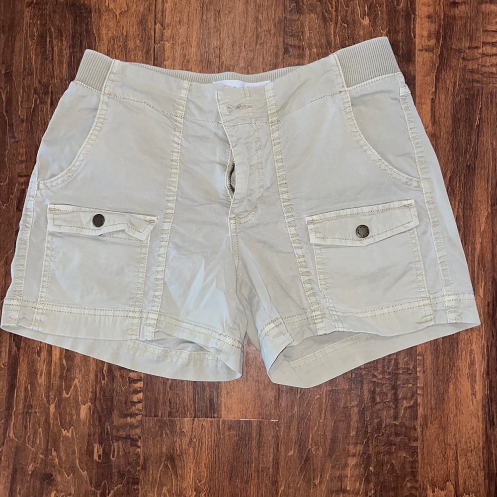 Mid rise Twill Khaki Shorts -8